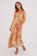 multicolored floral tiered maxi dress full