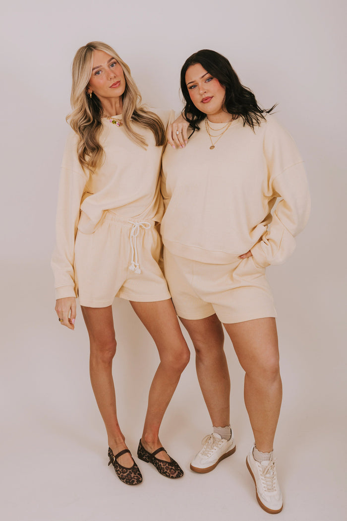 plus size yellow drawstring shorts group