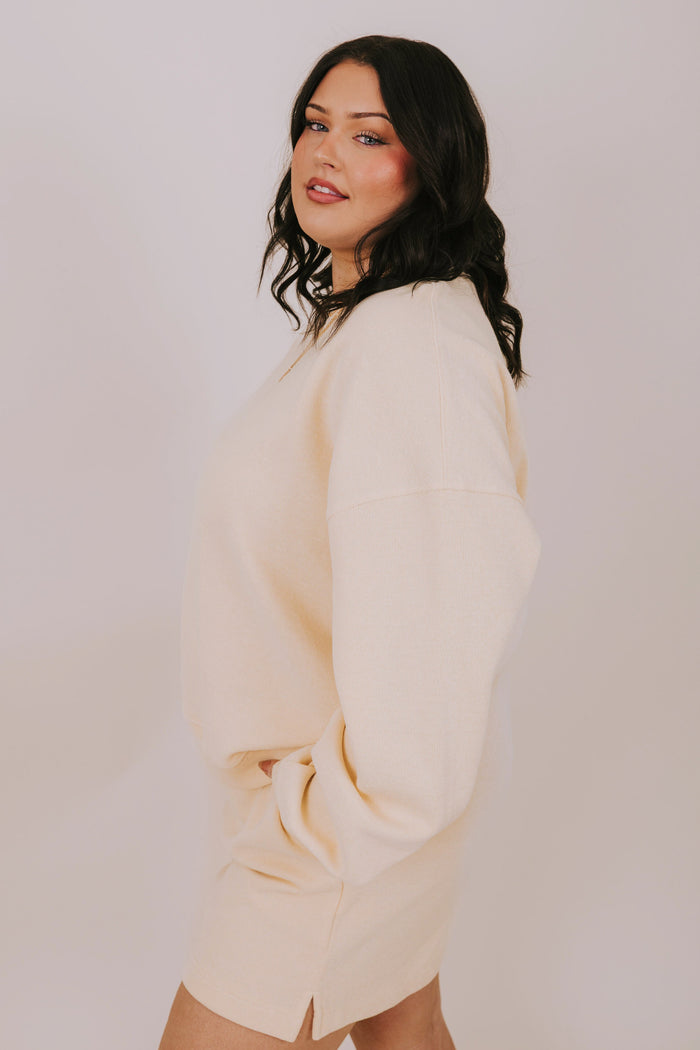 plus size yellow sweatshirt side