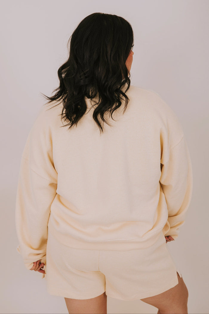 plus size yellow sweatshirt back