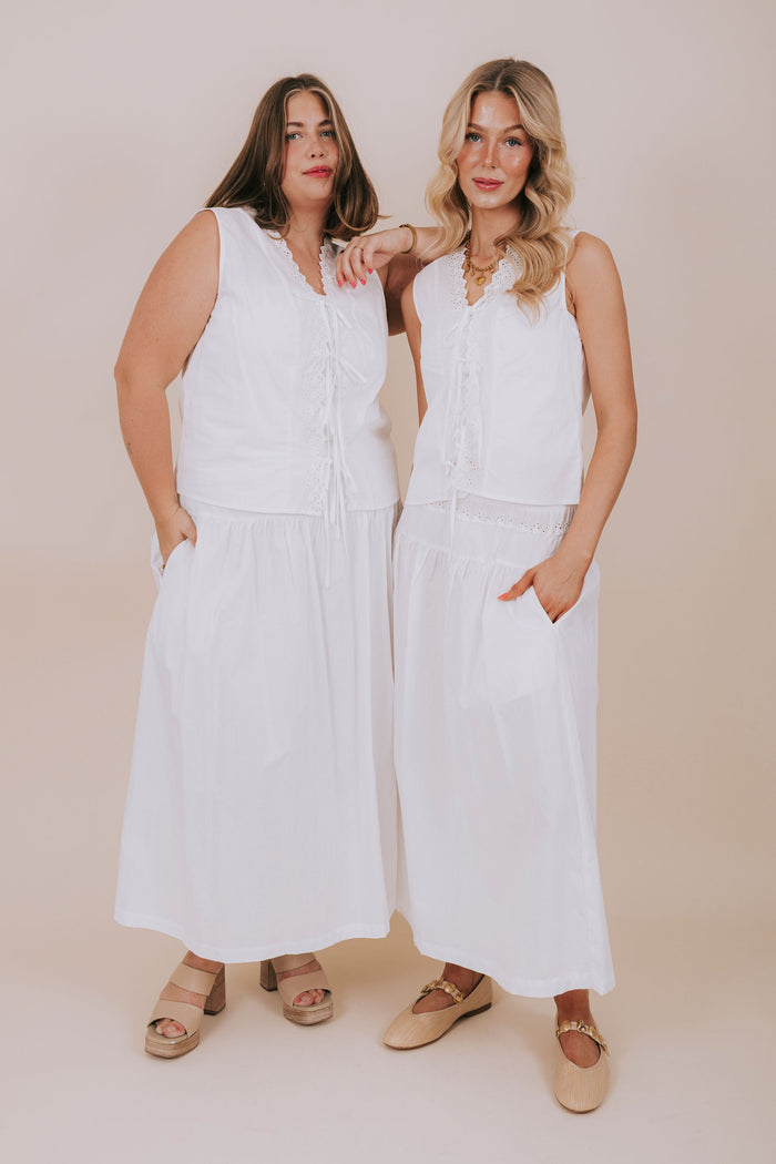 plus size white eyelet top and skirt set models full