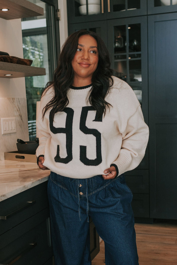 PLUS SIZE - Varsity Chic Sweater