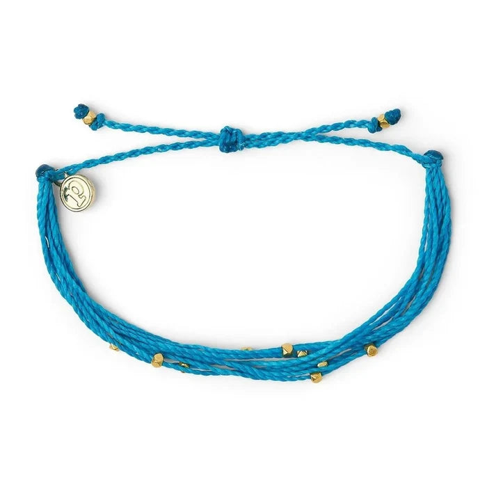 PURA VIDA - Gold Malibu Bracelet - Neon Blue