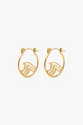 PURA VIDA - Surfrider Gold Wave Hoop Earrings