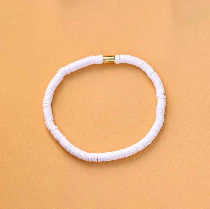 PURA VIDA - White Seascape Stretch Bracelet