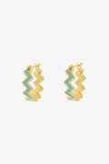 PURA VIDA - Ziggy Enamel Hoop Earrings