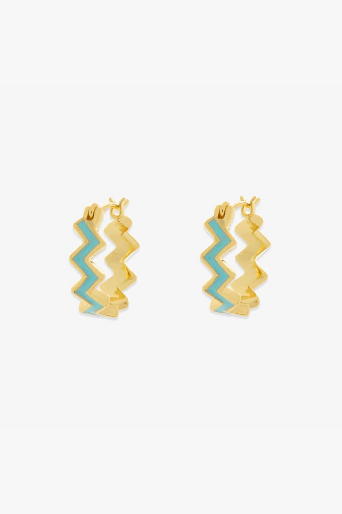 PURA VIDA - Ziggy Enamel Hoop Earrings