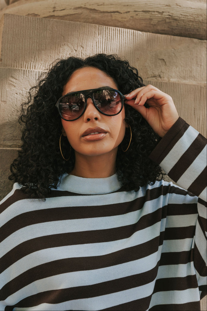 quay chart topper sunglasses black