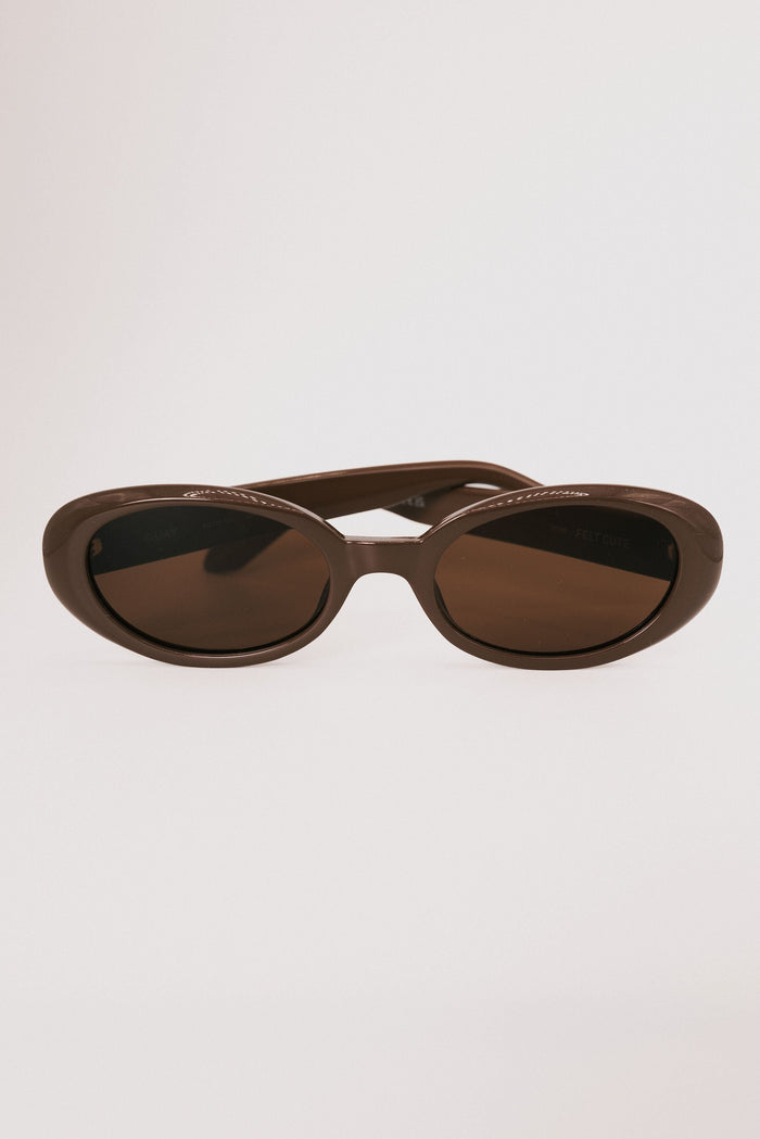 quay felt cute sunglasses brown