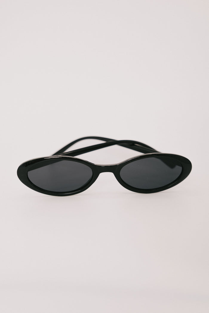 black oval sunglasses