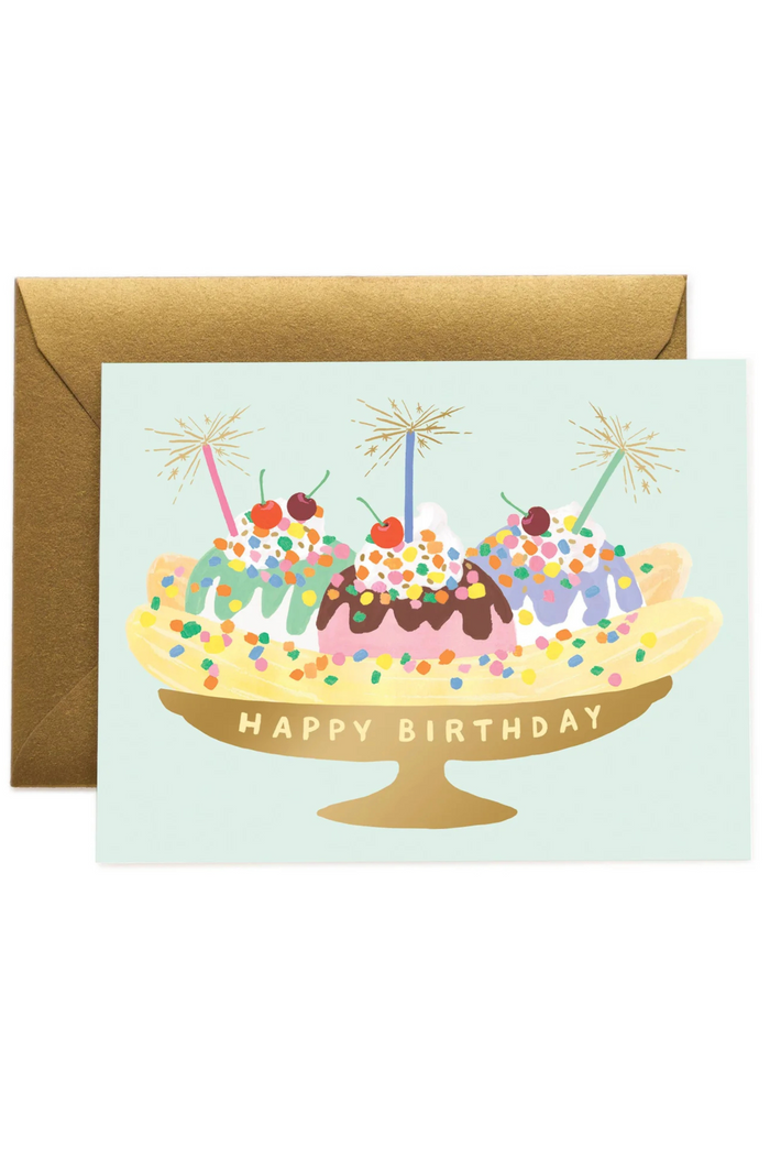RIFLE PAPER CO - Boxed Set of Banana Split Birthday Cards