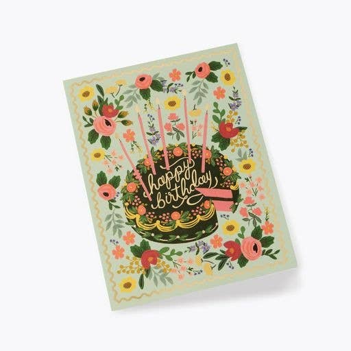 RIFLE PAPER CO - Floral Cake Birthday Card