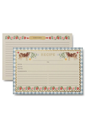 Two recipe cards with decorative borders and text on a white background