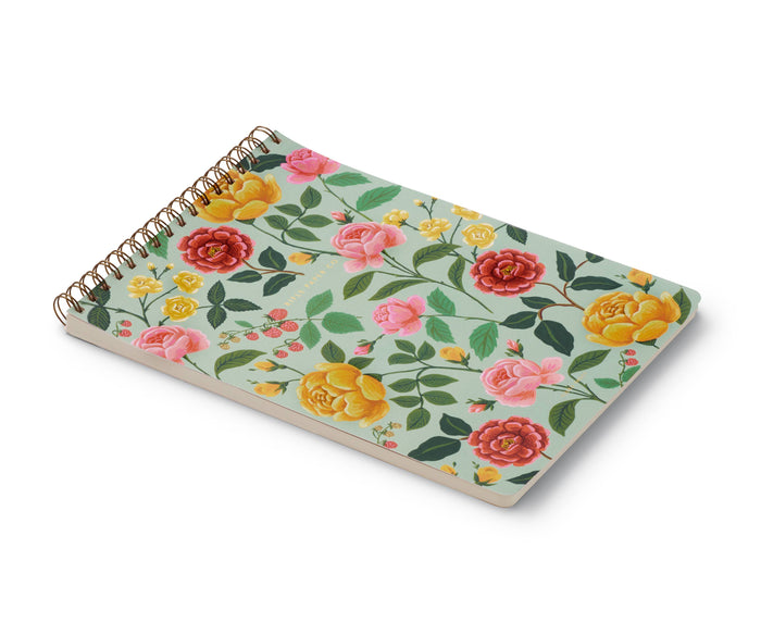 RIFLE PAPER CO - Roses Large Top Spiral Notebook