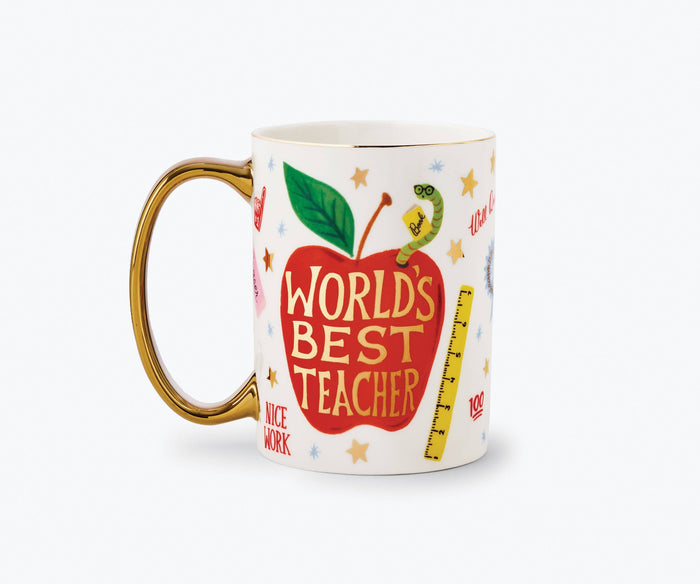 RIFLE PAPER CO - World's Best Teacher Porcelain Mug