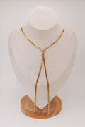 snake chain necklace with slider display