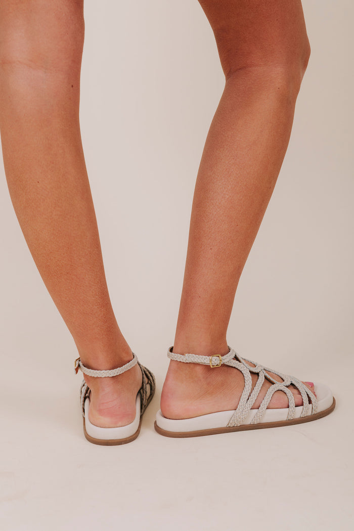 braided off white sandals back