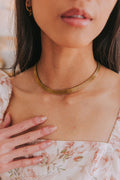 18k gold chain adjustable necklace model