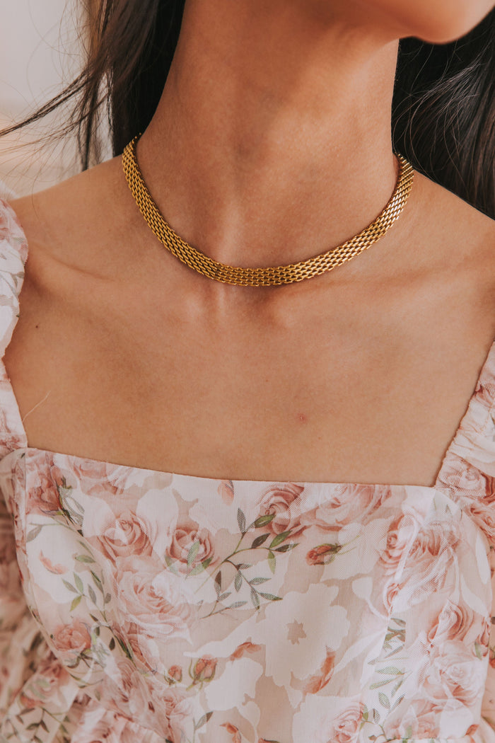 18k gold chain adjustable necklace model 2