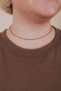 18k gold delicate twisted chain