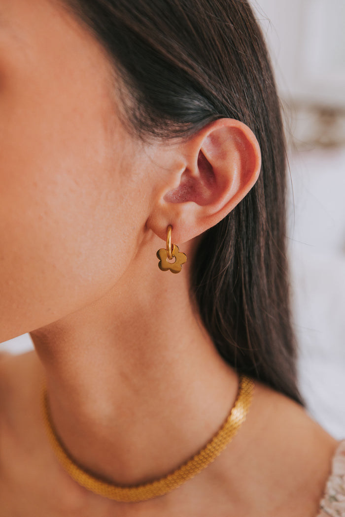 Simply Floral Hoop Earrings - 2 Sizes!