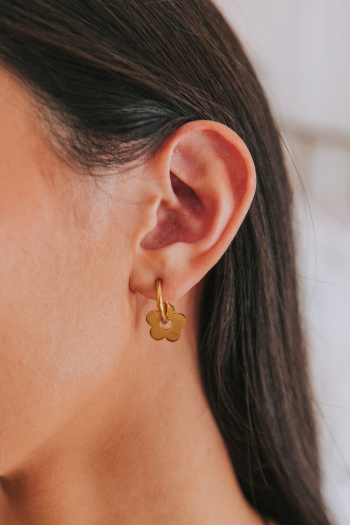 Simply Floral Hoop Earrings - 2 Sizes!