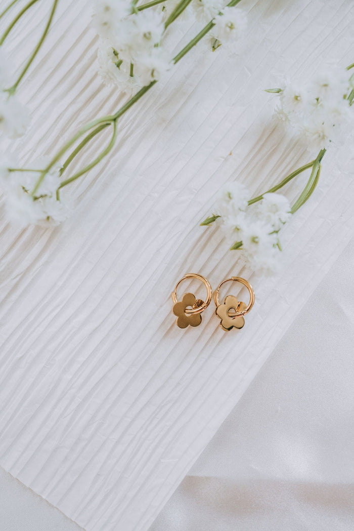 Simply Floral Hoop Earrings - 2 Sizes!