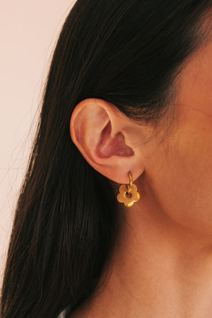 Simply Floral Hoop Earrings - 2 Sizes!