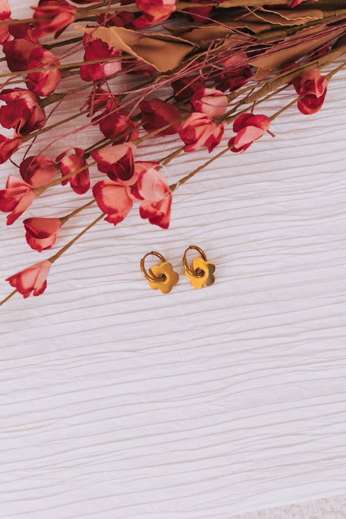 Simply Floral Hoop Earrings - 2 Sizes!
