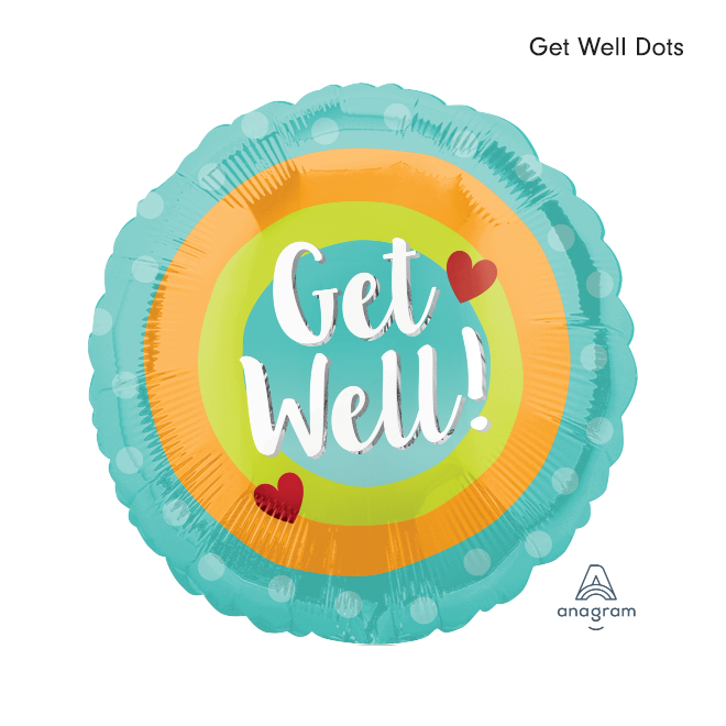 18" Get Well Dots