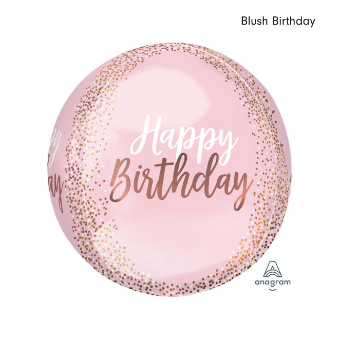 16" Orb Blush Birthday