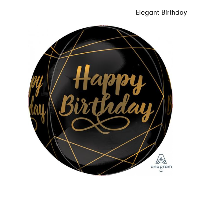 16" Orb Elegant Birthday