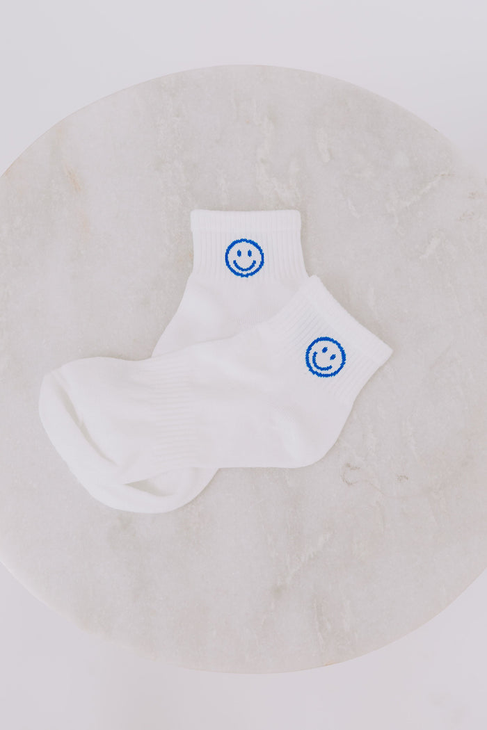 Smiles All Around Socks Blue