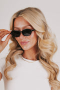 solid black sunglasses model