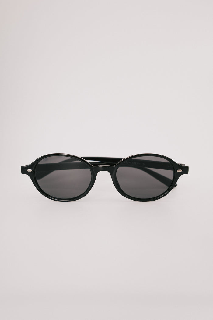 solid black sunglasses display