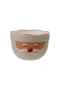 stoneware bowl shaped like santa clause head