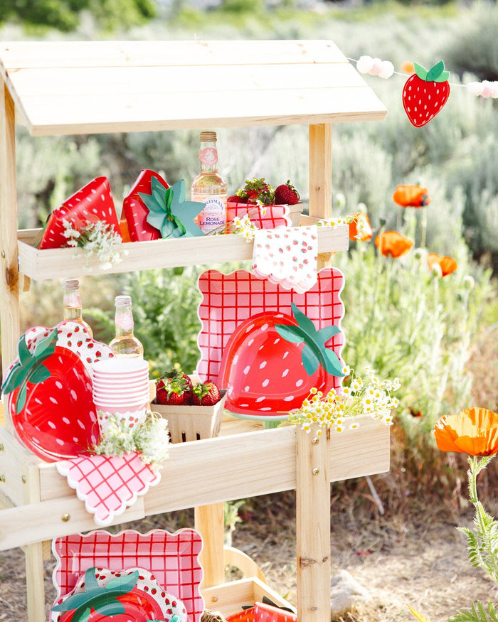 Strawberry Shaped Paper Plates