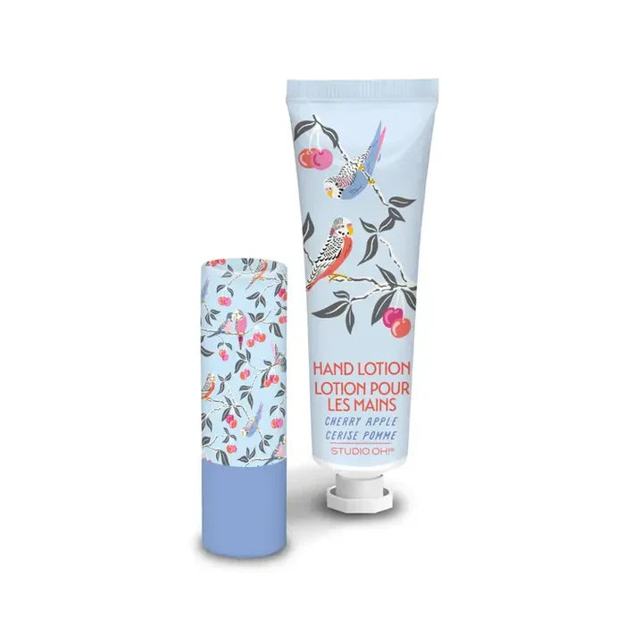 STUDIO OH! - Birds in the Cherry Tree Lip Balm & Hand Lotion Set