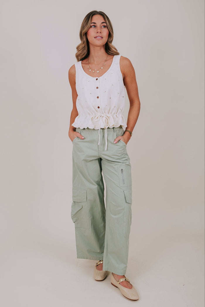 light green cargo pants full
