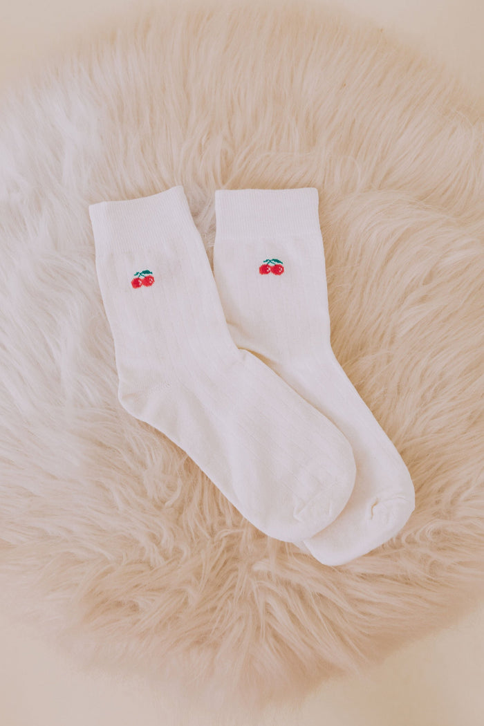 Sweetest Cherry Socks - 2 Colors!