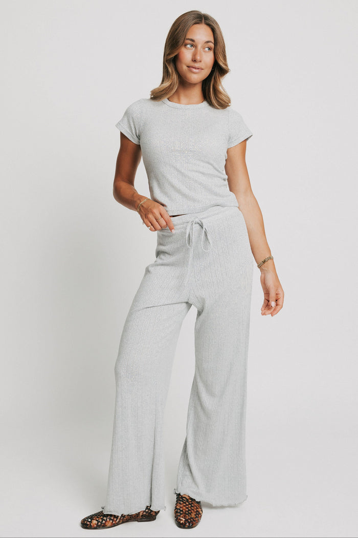 grey lounge pants with pointelle detail full