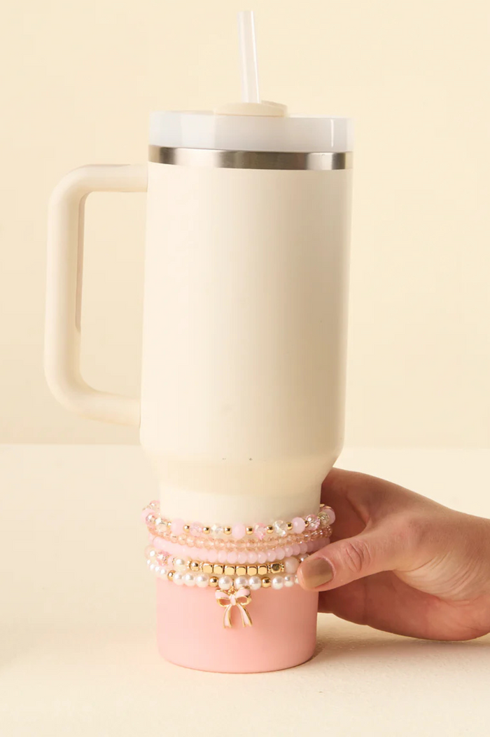 THE DARLING EFFECT - Coquette Charm Tumbler Bracelet Stack