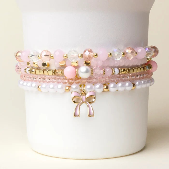 THE DARLING EFFECT - Coquette Charm Tumbler Bracelet Stack