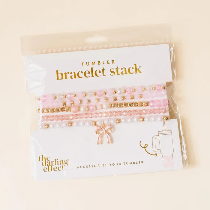 THE DARLING EFFECT - Coquette Charm Tumbler Bracelet Stack