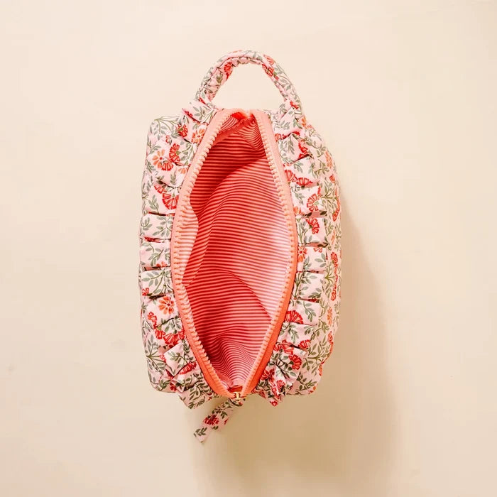 the darling effect quilted pouch everbloom top
