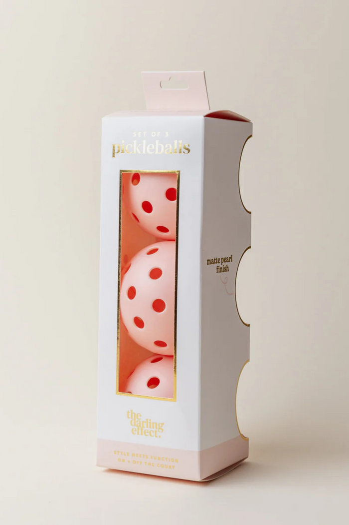 THE DARLING EFFECT - Pink Pickleball Balls - Set Of 3