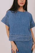 textured denim top detail 2