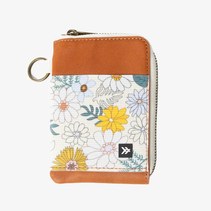 Thread brand zipper wallet in Blossom.