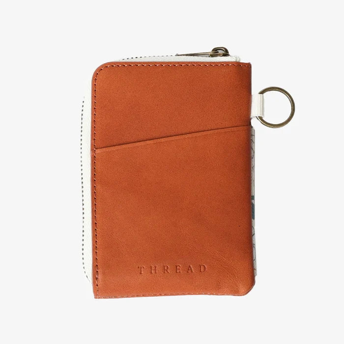 Thread brand zipper wallet in Blossom.