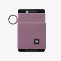 Thread brand elastic wallet with key ring in mauve.